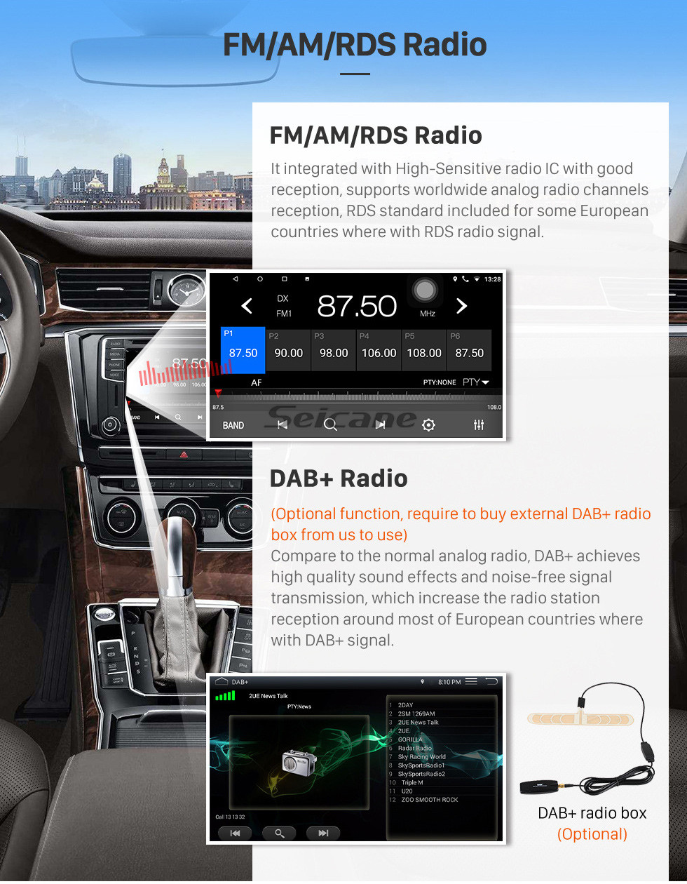 Seicane 10,1-дюймовый Android 10.0 для 2018 Mitsubishi Eclipse Cross Radio GPS навигационная система с сенсорным экраном HD Поддержка Bluetooth Carplay DVR