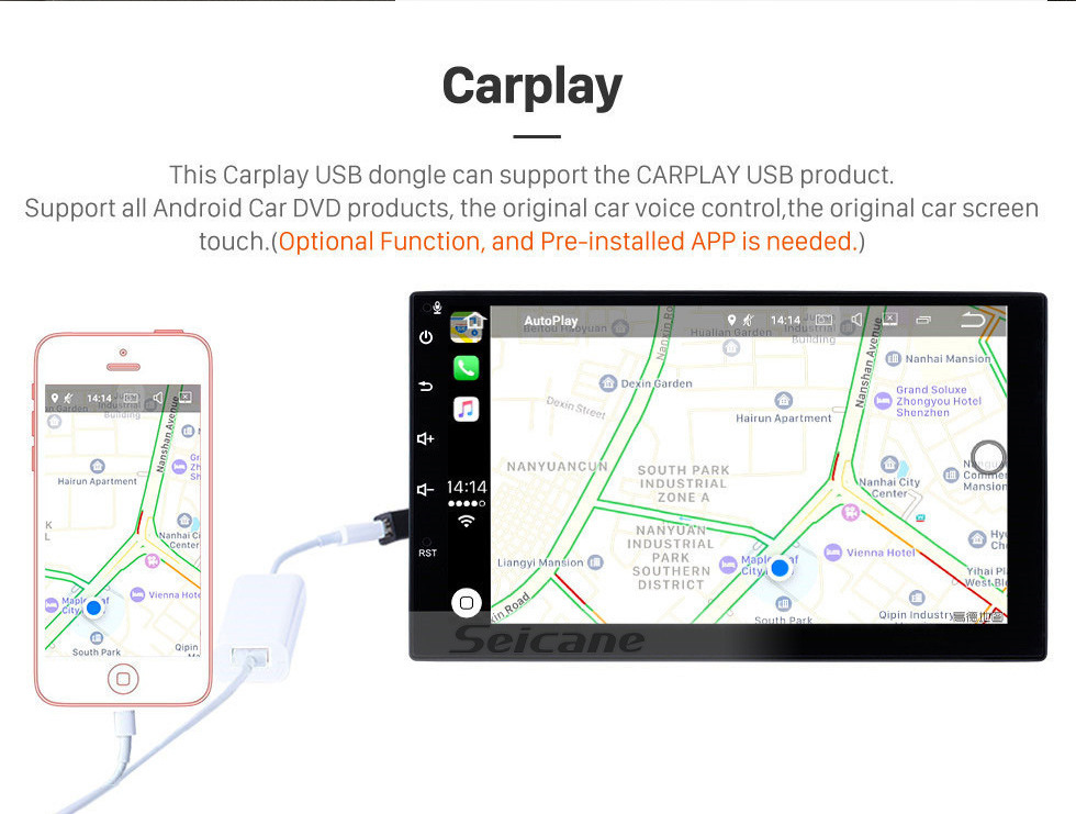 Seicane HD Touchscreen 9 inch for 2009 2010 2011 2012 2013 Geely Ziyoujian Radio Android 10.0 GPS Navigation with Bluetooth support Carplay