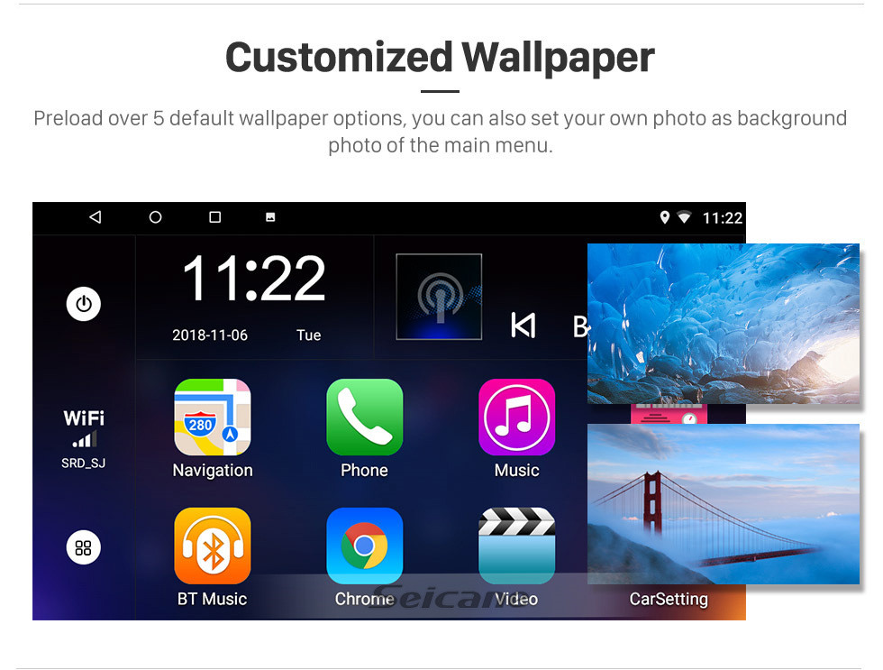 Seicane HD Touchscreen de 9 polegadas para 2009 2010 2011 2012 2013 Geely Ziyoujian Radio Android 10.0 Navegação GPS com suporte Bluetooth Carplay