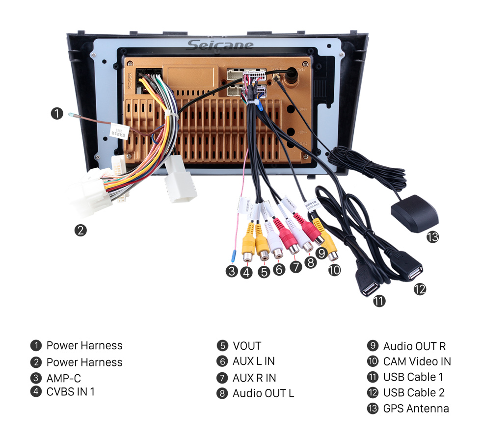 Seicane 9 pulgadas 1024 * 600 pantalla táctil 2007 2008 2009 2010 2011 TOYOTA CAMRY Reemplazo de radio con Android 10.0 Aftermarket GPS Estéreo del automóvil con Bluetooth Música WiFi 3G Espejo Enlace OBD2 DVR HD 1080P Video USB SD