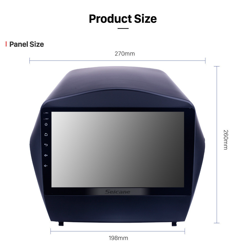 Seicane Rádio 9 polegadas HD Touchscreen Android 10.0 para 2009 2010 2011-2015 Hyundai IX35 com GPS Sat Nav Bluetooth WIFI USB 1080P Video Mirror Link DVR OBD2