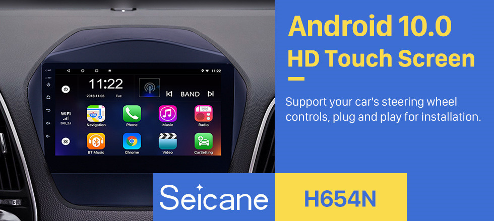 Seicane 9 inch HD Touchscreen Android 10.0 Radio for 2009 2010 2011-2015 Hyundai IX35 with GPS Sat Nav Bluetooth WIFI USB 1080P Video Mirror Link DVR OBD2 Seicane 9 inch HD Touchscreen Android 10.0 Radio for 2009 2010 2011-2015 Hyundai IX35 with GPS Sat Nav Bluetooth WIFI USB 1080P Video Mirror Link DVR OBD2