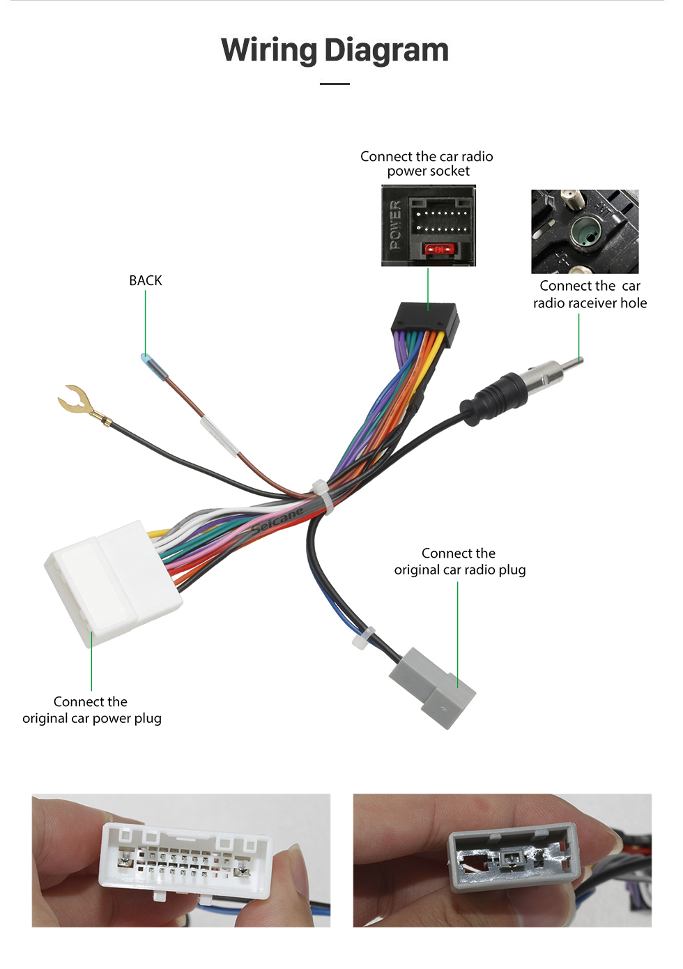 Seicane 10.1 Pulgadas 1024 * 600 Android 10.0 2011-2016 Nissan NAVARA Frontier NP300 Bluetooth Navegación GPS Estéreo Unidad principal con 1080P Pantalla táctil Vídeo DAB + Sintonizador de radio Control del volante USB Música