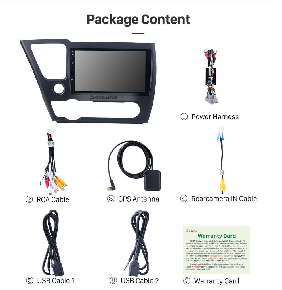 Seicane 9 inch 2014 2015 2016 2017 HONDA CIVIC Android 10.0 HD Touchscreen Radio GPS Navigation head unit with Bluetooth WIFI Rearview camera AUX 1080P OBDII DVR Mirror Link Seicane 9 inch 2014 2015 2016 2017 HONDA CIVIC Android 10.0 HD Touchscreen Radio GPS Navigation head unit with Bluetooth WIFI Rearview camera AUX 1080P OBDII DVR Mirror Link