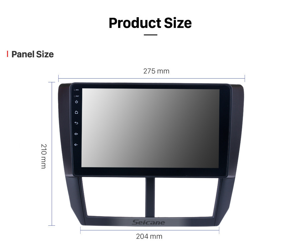 Seicane Android 13.0 de 9 polegadas para 2008 2009 2010 2011 2012 Subaru Forester HD Touchscreen Head Unit GPS Car Stereo System support Bluetooth Phone WIFI External Cameras Steering Wheel Control