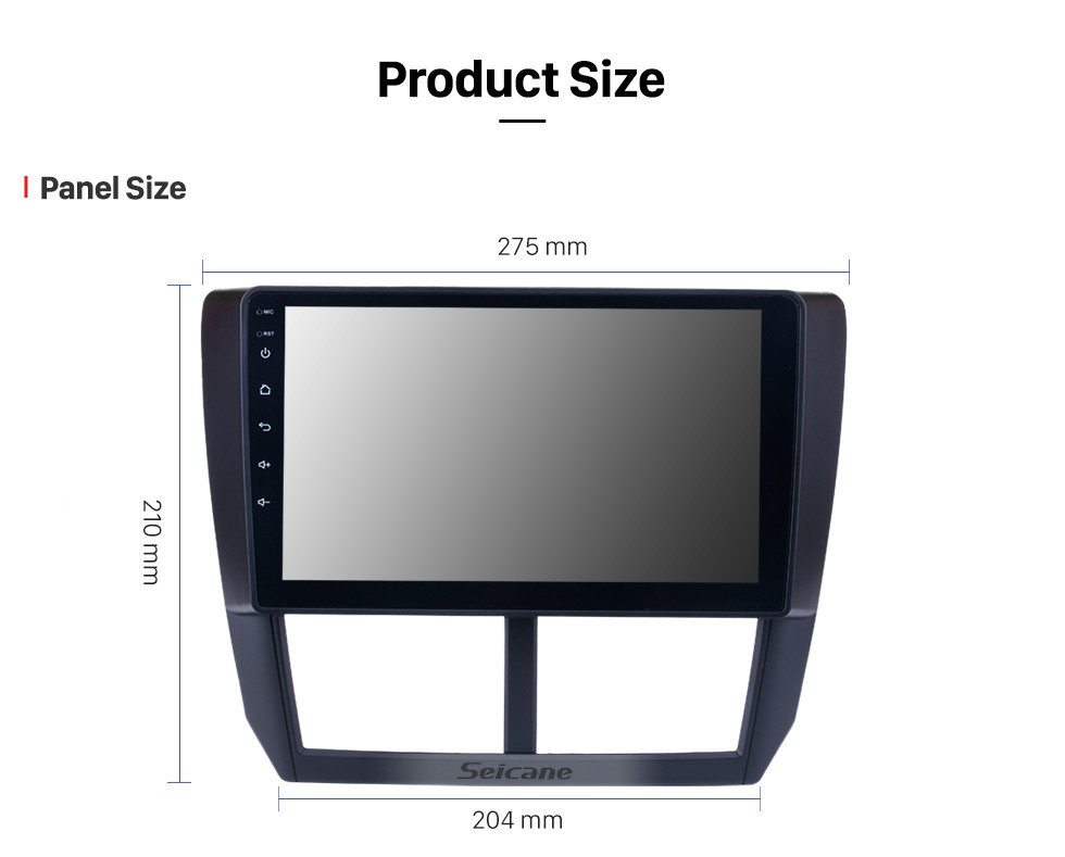 Seicane 9-Zoll-Android 12.0 für 2008 2009 2010 2011 2012 Subaru Forester HD-Touchscreen-Haupteinheit GPS-Autoradio-Systemunterstützung Bluetooth-Telefon WIFI Externe Kameras Lenkradsteuerung