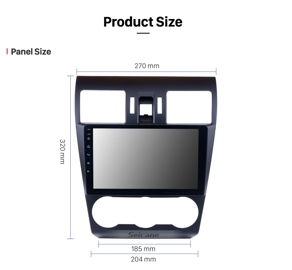 Seicane 9 Inch 1024*600 Touchscreen 2014 2015 2016 Subaru Forester Android 13.0 Radio GPS Navigation System Bluetooth Rearview camera  WIFI Mirror link Steering Wheel Control