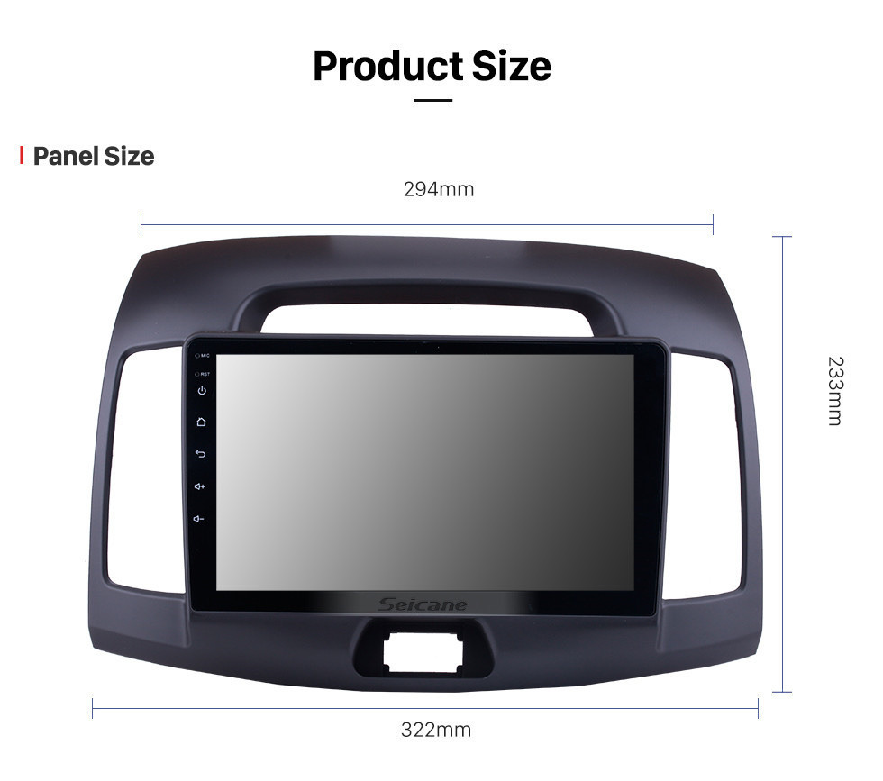 Seicane 9 pulgadas Android 10.0 para 2008 Hyundai Elantra Radio Sistema de navegación GPS con pantalla táctil HD Soporte Bluetooth Carplay OBD2