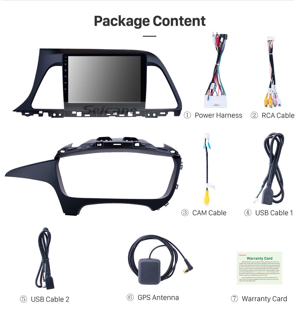 Seicane Android 10.0 2015 2016 2017 Hyundai Sonata 9 Inch HD Touchscreen GPS Navigation Radio with Bluetooth WIFI Support OBD2 Rearview Camera Seicane Android 10.0 2015 2016 2017 Hyundai Sonata 9 Inch HD Touchscreen GPS Navigation Radio with Bluetooth WIFI Support OBD2 Rearview Camera