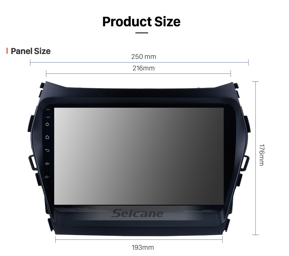 Seicane 9-дюймовый Android 10.0 Автомобильный мультимедиа плеер HD с сенсорным экраном Радио GPS-навигация для 2013-2017 Hyundai IX45 SantaFe ТВ-тюнер SWC Bluetooth WIFI OBD
