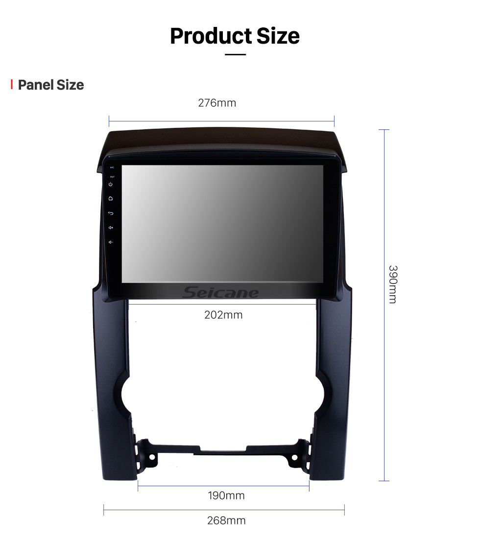 Seicane Rádio Android 13.0 com tela sensível ao toque HD de 10,1 polegadas para 2009-2012 KIA Sorento Navegação GPS Auto estéreo WIFI Música Bluetooth Telefone USB SWC com suporte para câmera retrovisora