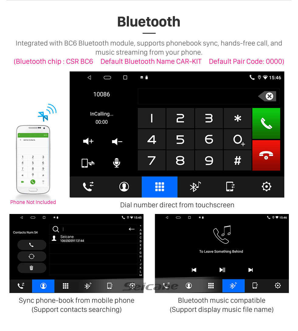 Seicane Android 10.0 2012-2014 Hyundai Elantra 9 pouces HD Radio à écran tactile Bluetooth Navigation GPS Lecteur multimédia WIFI USB Support SWC OBD DVR
