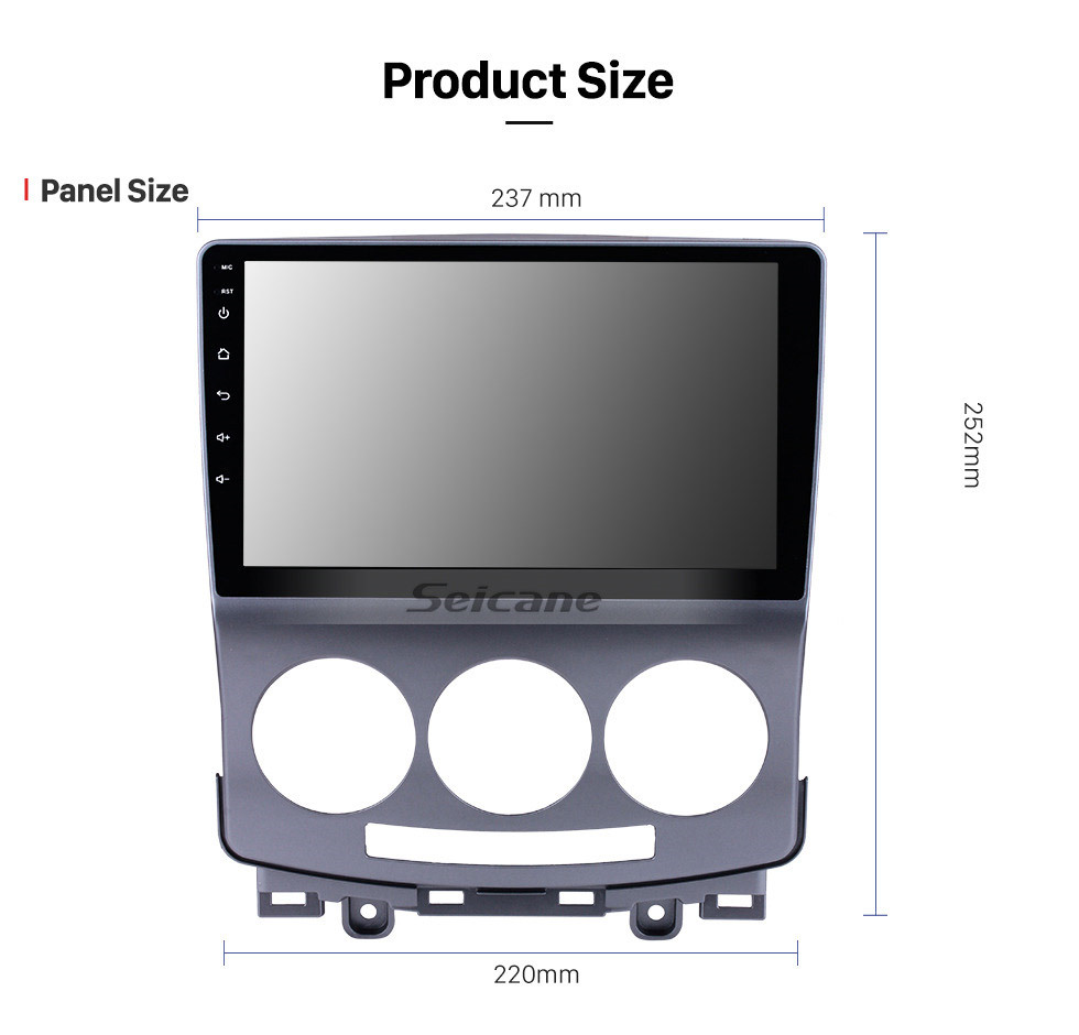 Seicane 2005-2010 Old Mazda 5 Android 13.0 GPS Navigation Radio 9 inch HD Touchscreen with Bluetooth USB WIFI support Carplay OBD2 DAB+ Mirror Link