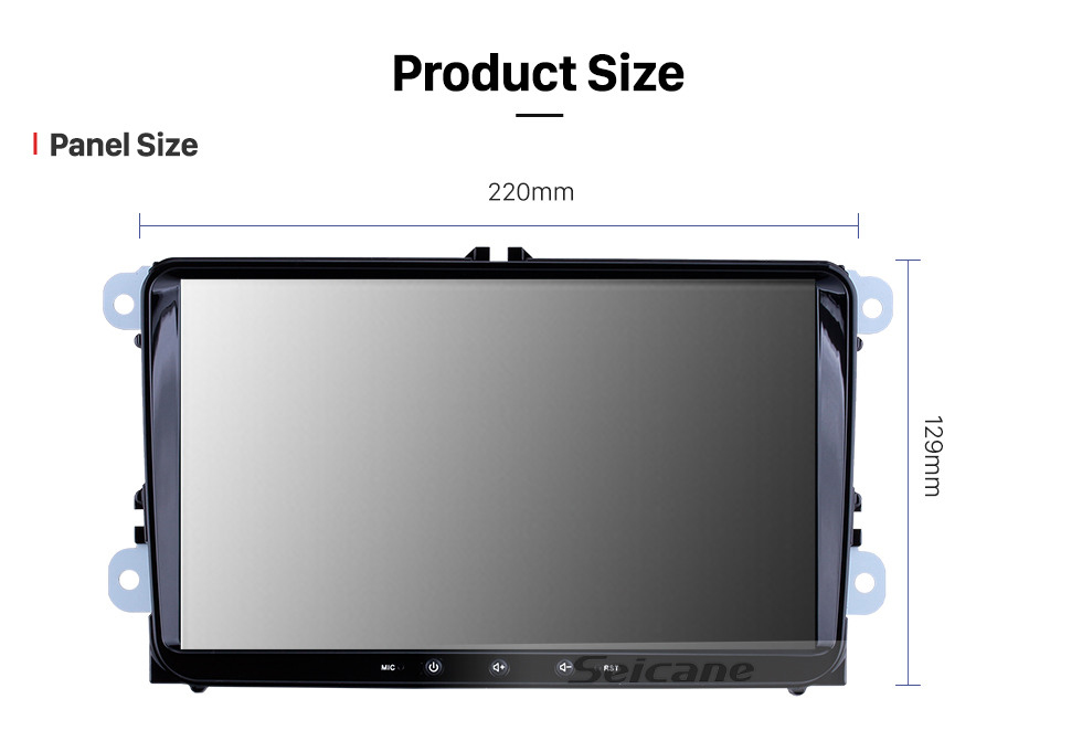 Seicane Android 13.0 de 9 polegadas para sistema de navegação GPS estéreo universal VW Volkswagen com Bluetooth OBD2 DVR HD com tela sensível ao toque câmera retrovisor