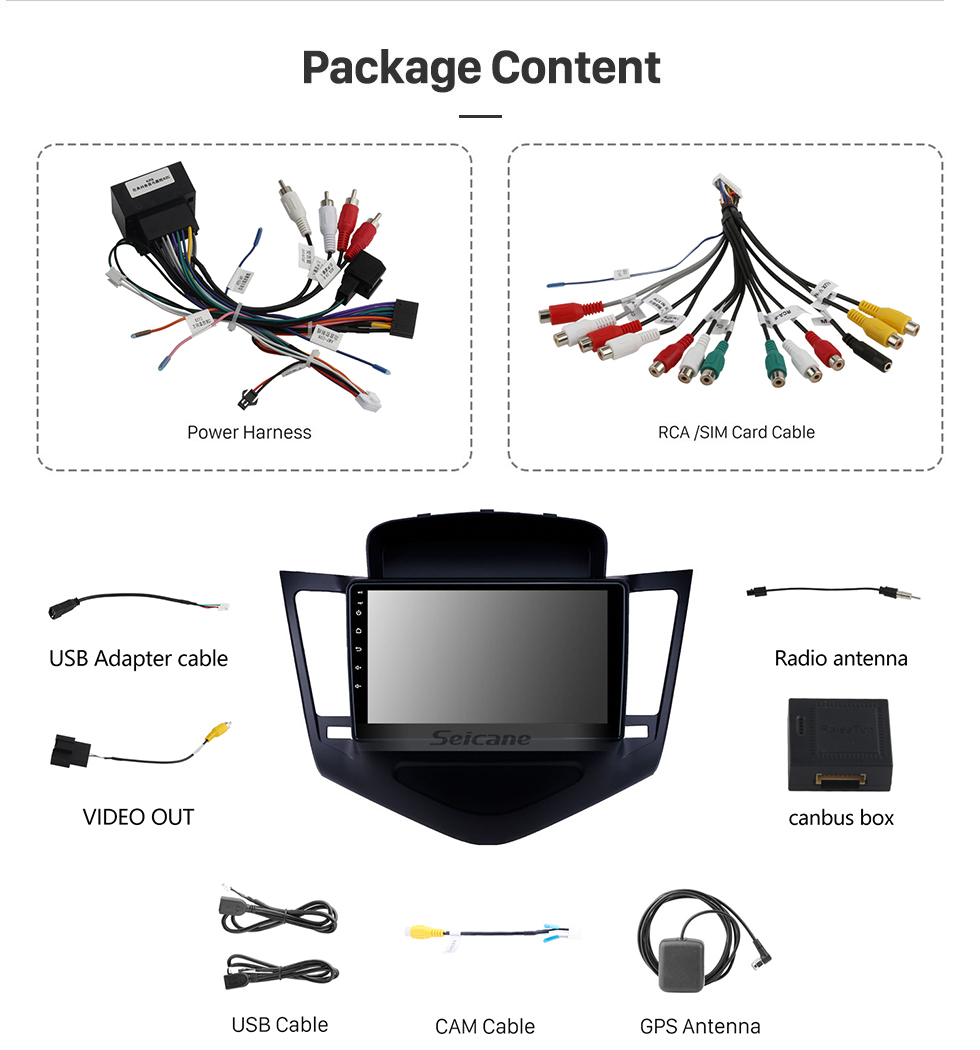 Seicane HD Pantalla táctil de 9 pulgadas Android 13.0 Radio de navegación GPS para Chevrolet Cruze 2013-2015 con Bluetooth USB WIFI AUX soporte DVR Carplay SWC Cámara de respaldo Seicane HD Pantalla táctil de 9 pulgadas Android 13.0 Radio de navegación GPS para Chevrolet Cruze 2013-2015 con Bluetooth USB WIFI AUX soporte DVR Carplay SWC Cámara de respaldo