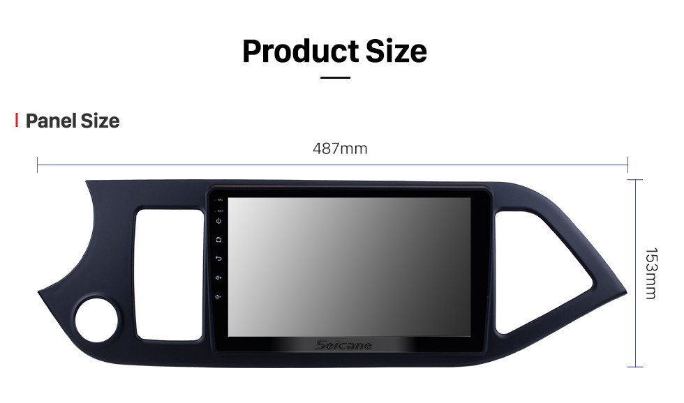 Seicane 9-дюймовый Android 10.0 GPS-радио для 2011-2014 KIA PICANTO Morning (LHD) 1024 * 600 Сенсорный экран Bluetooth Навигационная система Зеркальная связь OBD2 DVR Резервная камера ТВ 3G WIFI USB SD 16G Flash 1080P Видео