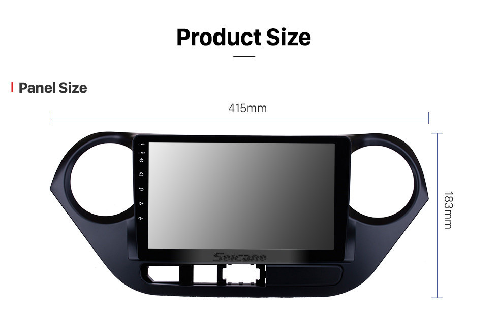 Seicane HD Touch Screen de 9 polegadas Android 10.0 2013-2016 HYUNDAI I10 Grand i10 RHD Rádio de navegação GPS com suporte para Bluetooth WiFi Mirror Link Steering Wheel Control