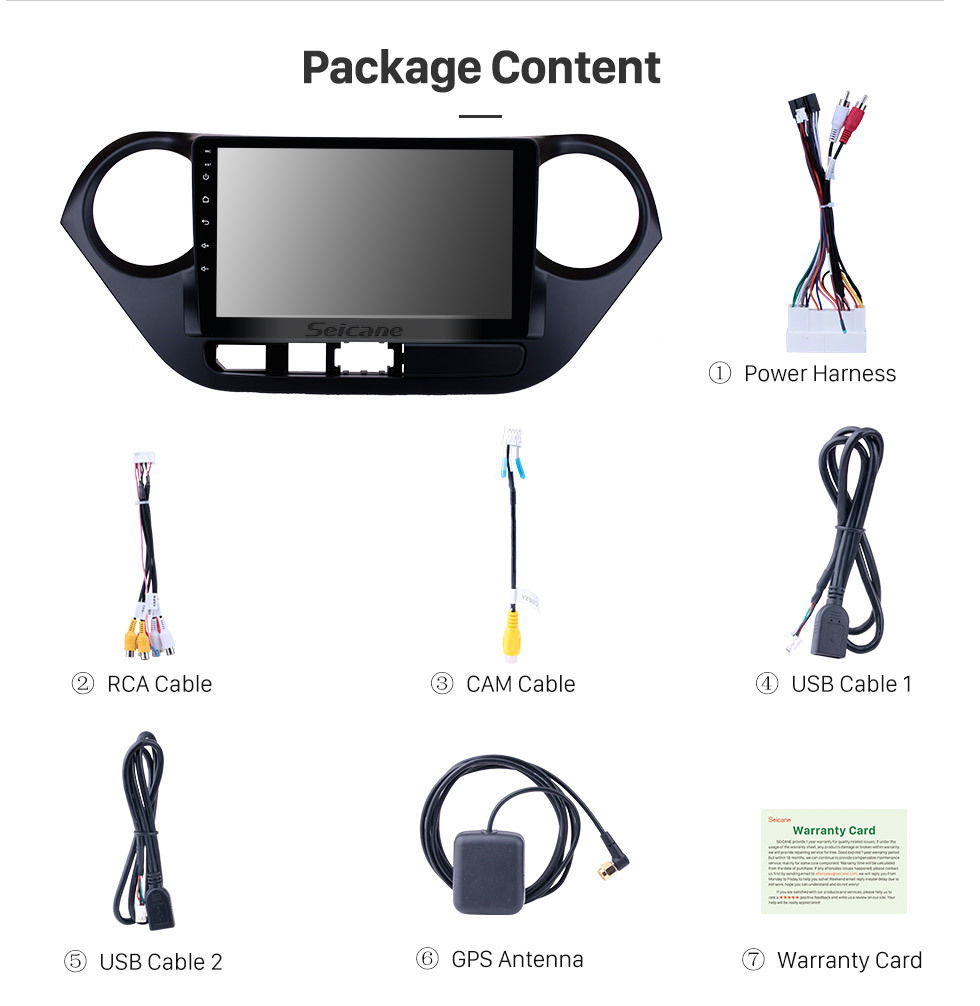 Seicane All-in-One Android 10.0 2013-2016 HYUNDAI I10 Grand i10 RHD-Radio GPS-Navigationssystem Touchscreen Bluetooth WiFi 3G Spiegelverbindung OBD2 Lenkradsteuerung Seicane All-in-One Android 10.0 2013-2016 HYUNDAI I10 Grand i10 RHD-Radio GPS-Navigationssystem Touchscreen Bluetooth WiFi 3G Spiegelverbindung OBD2 Lenkradsteuerung