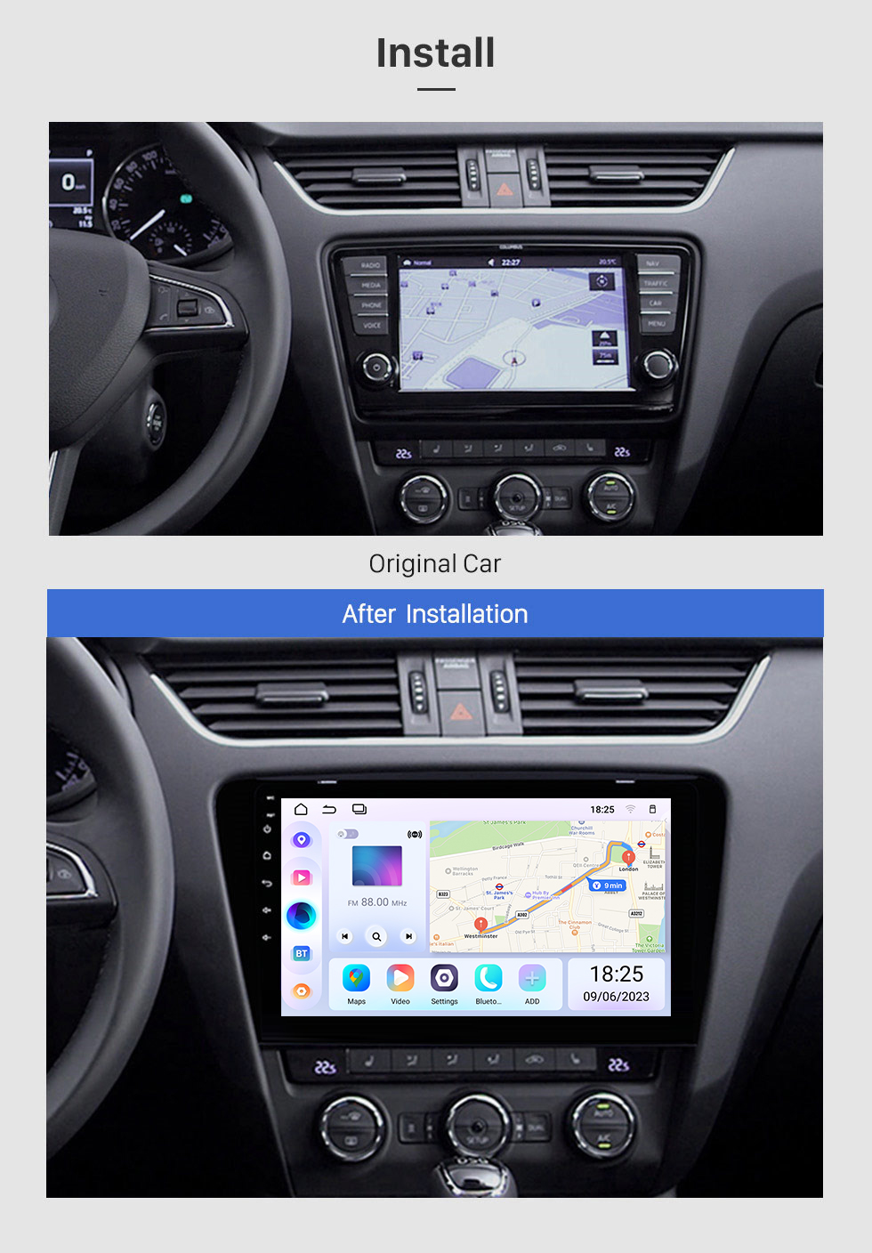 Seicane Android 13.0 10.1 pouces HD 1024*600 Autoradio à écran tactile pour 2015 2016 2017 SKODA Octavia (UV) Navigation GPS Bluetooth WIFI USB Lien miroir Prise en charge DVR OBD2 Commande au volant Caméra de recul Seicane Android 13.0 10.1 pouces HD 1024*600 Autoradio à écran tactile pour 2015 2016 2017 SKODA Octavia (UV) Navigation GPS Bluetooth WIFI USB Lien miroir Prise en charge DVR OBD2 Commande au volant Caméra de recul