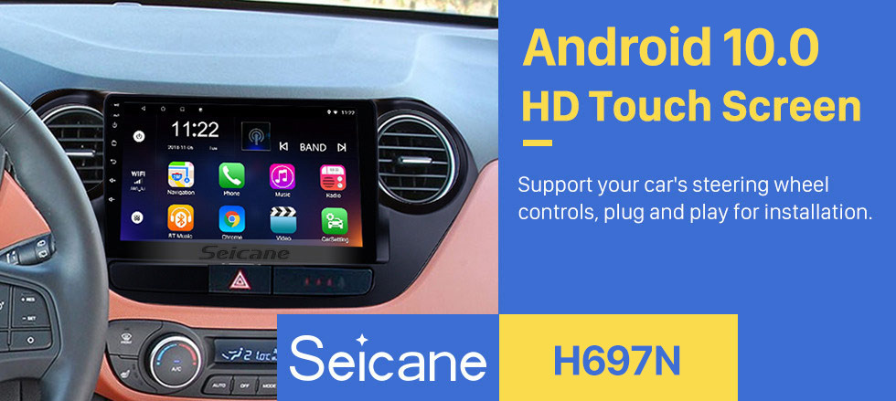 Seicane Hot Selling Android 10.0 2013-2016 HYUNDAI I10 LHD GPS Navigation Car Audio System Touch Screen AM FM Radio Bluetooth Music 3G WiFi OBD2 Mirror Link AUX Backup Camera USB Seicane Hot Selling Android 10.0 2013-2016 HYUNDAI I10 LHD GPS Navigation Car Audio System Touch Screen AM FM Radio Bluetooth Music 3G WiFi OBD2 Mirror Link AUX Backup Camera USB