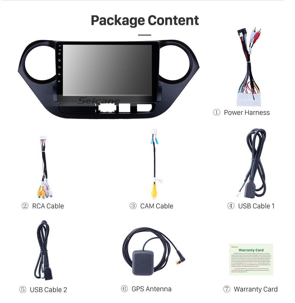 Seicane Hot Selling Android 10.0 2013-2016 HYUNDAI I10 LHD Navegación GPS Sistema de audio para automóvil Pantalla táctil AM Radio FM Música Bluetooth 3G WiFi OBD2 Enlace de espejo AUX Cámara de respaldo USB Seicane Hot Selling Android 10.0 2013-2016 HYUNDAI I10 LHD Navegación GPS Sistema de audio para automóvil Pantalla táctil AM Radio FM Música Bluetooth 3G WiFi OBD2 Enlace de espejo AUX Cámara de respaldo USB