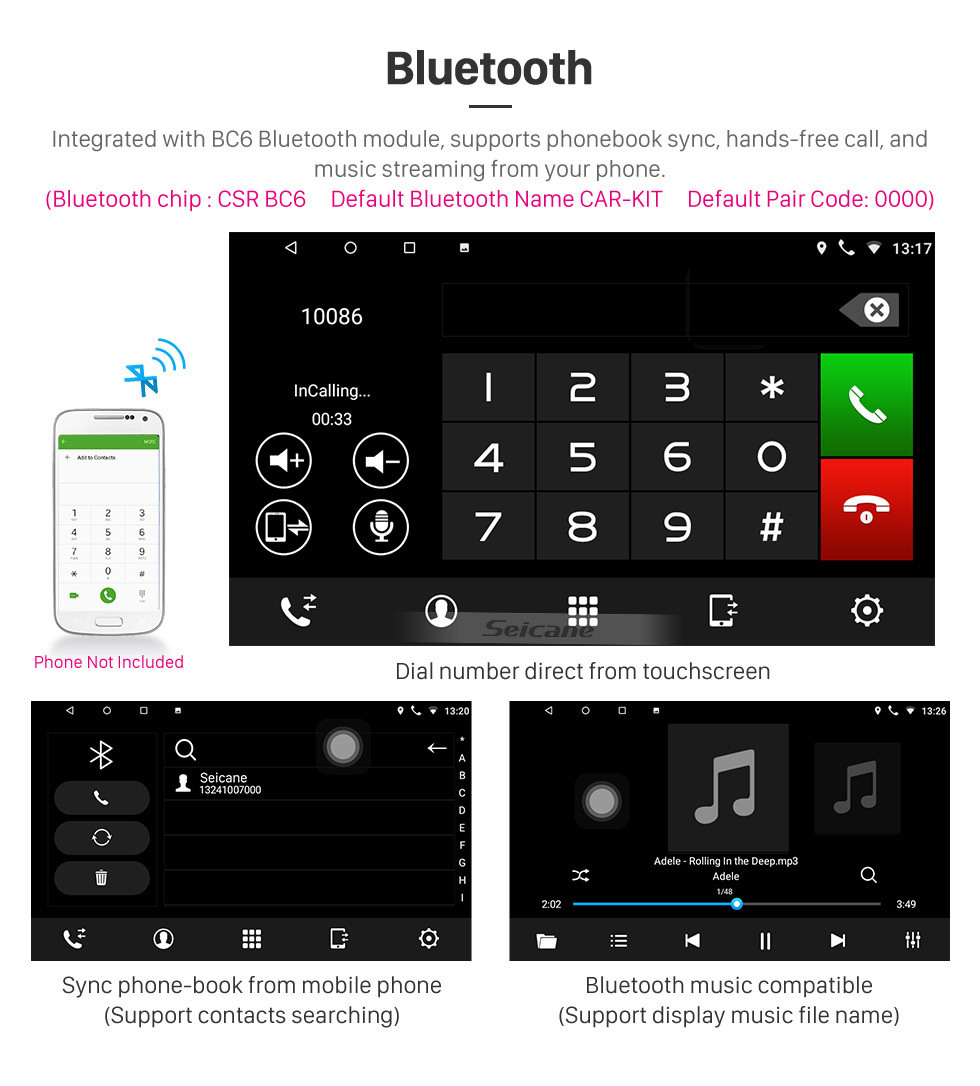 Seicane Para 2004 2005 2006 2007 2008 Subaru Forester Radio 9 polegadas Android 10.0 HD Touchscreen Sistema de Navegação GPS com suporte Bluetooth Carplay