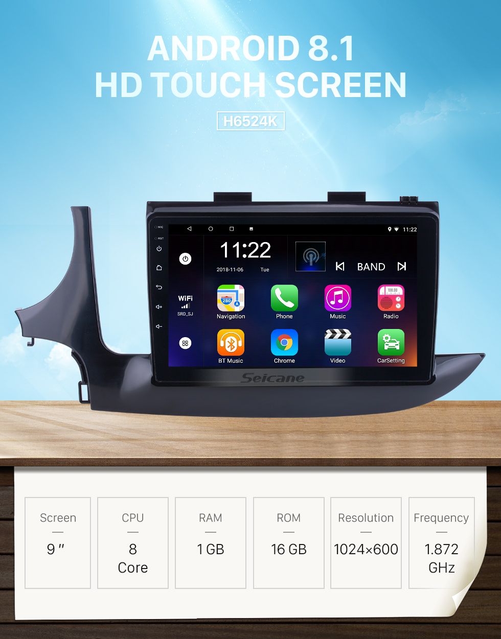 Seicane Android 8.1 9 pouces pour 2016 Buick Encore Radio HD Système de navigation GPS à écran tactile avec prise en charge Bluetooth Carplay DVR Seicane Android 8.1 9 pouces pour 2016 Buick Encore Radio HD Système de navigation GPS à écran tactile avec prise en charge Bluetooth Carplay DVR