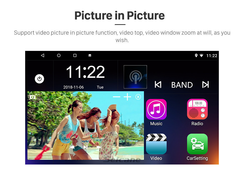 Seicane Écran tactile HD 10,1 pouces pour 2012 2013 2014-2017 Foton Tunland Radio Android 10.0 Système de navigation GPS avec prise en charge Bluetooth Carplay DAB +