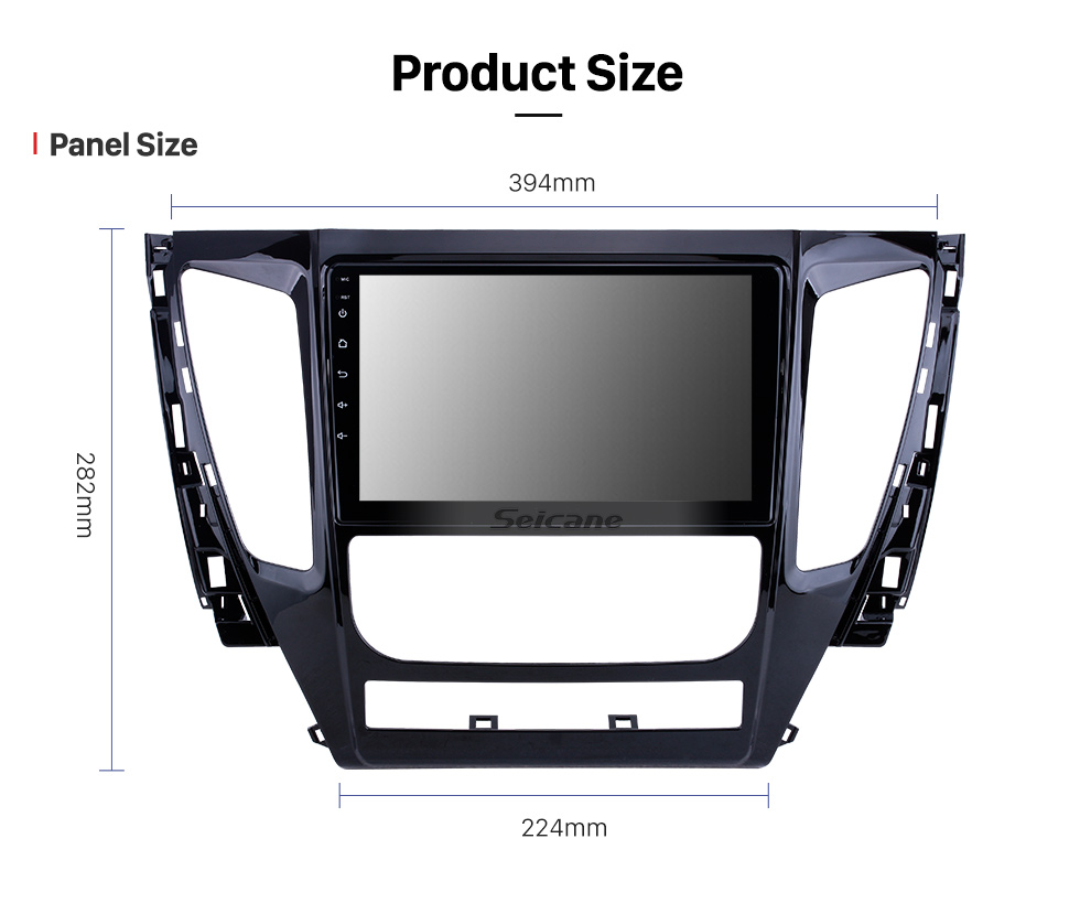 Seicane Android 10.0 de 9 pulgadas para 2015 2016 2017 Mitsubishi Pajero Sport Radio Sistema de navegación GPS con pantalla táctil HD Soporte Bluetooth Carplay DVR