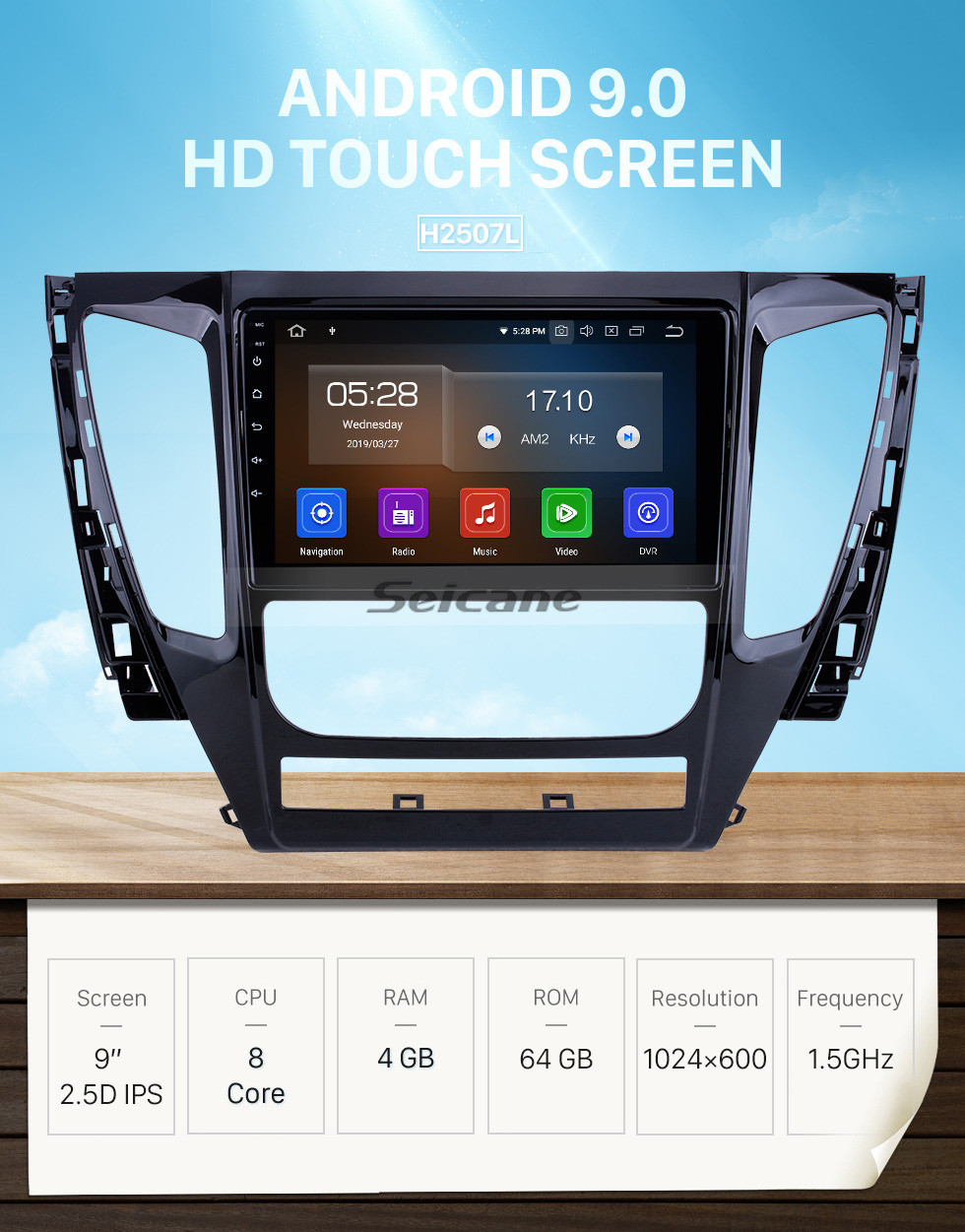 Seicane Android 9.0 Für 2015 2016 2017 Mitsubishi Pajero Sport Radio 9 zoll GPS Navigationssystem Bluetooth HD Touchscreen Carplay unterstützung SWC Seicane Android 9.0 Für 2015 2016 2017 Mitsubishi Pajero Sport Radio 9 zoll GPS Navigationssystem Bluetooth HD Touchscreen Carplay unterstützung SWC
