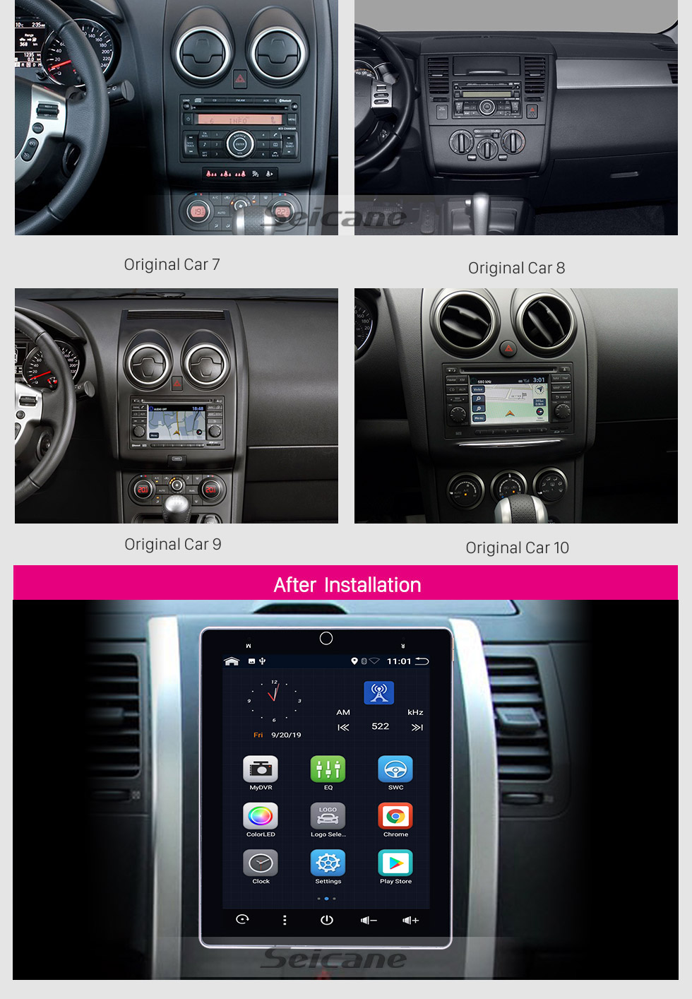 Seicane 9,7-Zoll-GPS-Navigation Universal Radio Android 10.0 Mit HD-Touchscreen Bluetooth USB WIFI-Unterstützung DAB + Rückfahrkamera Seicane 9,7-Zoll-GPS-Navigation Universal Radio Android 10.0 Mit HD-Touchscreen Bluetooth USB WIFI-Unterstützung DAB + Rückfahrkamera
