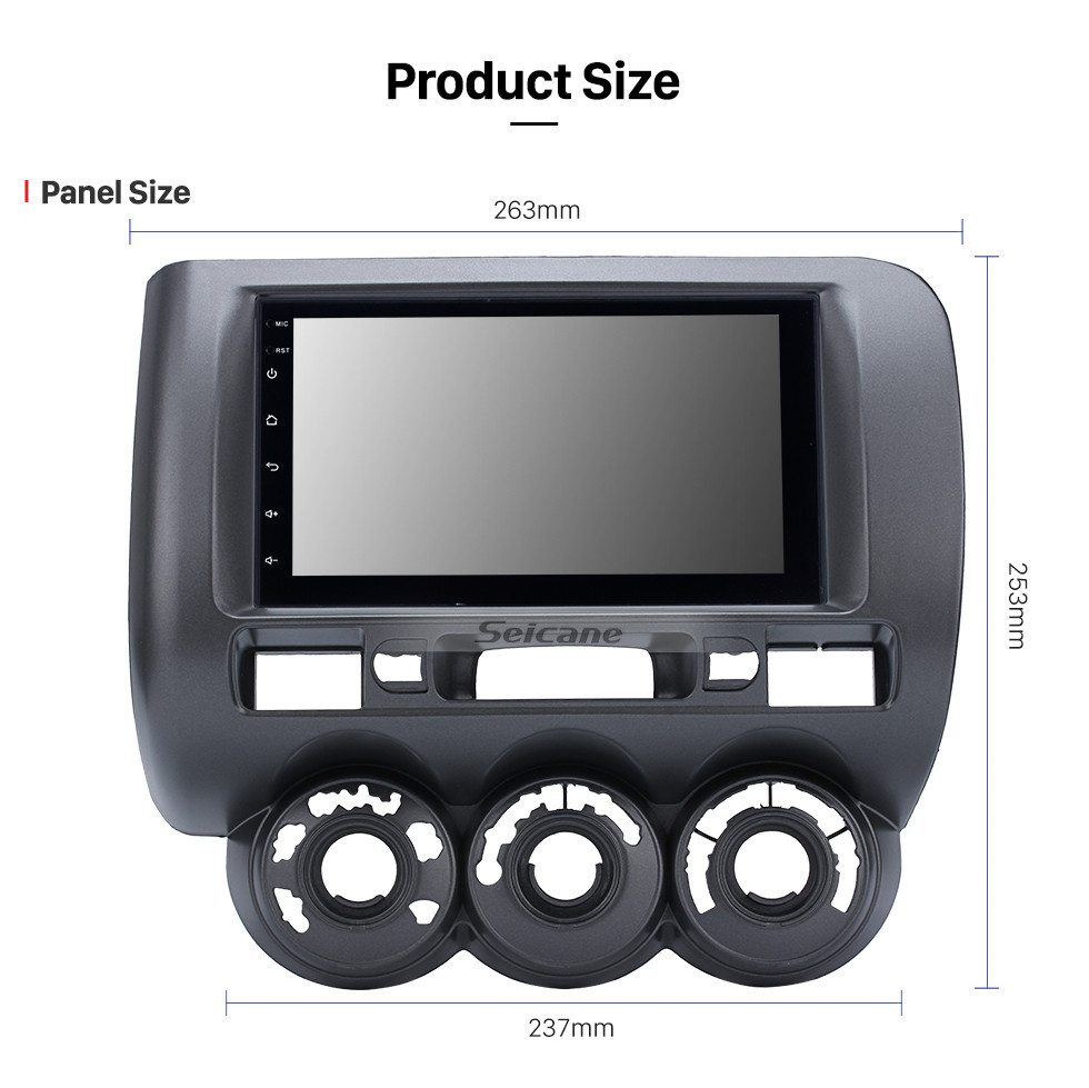 Seicane HONDA Jazz (manuelles AC, RHD) 7-Zoll-HD-Touchscreen für Android 10.0 10.0 Stereo-GPS-Navigationssystem mit UKW-Radio Bluetooth-Musik-WIFI-Spiegelverbindung unterstützt TPMS USB-Digital-TV-Unterstützungskamera