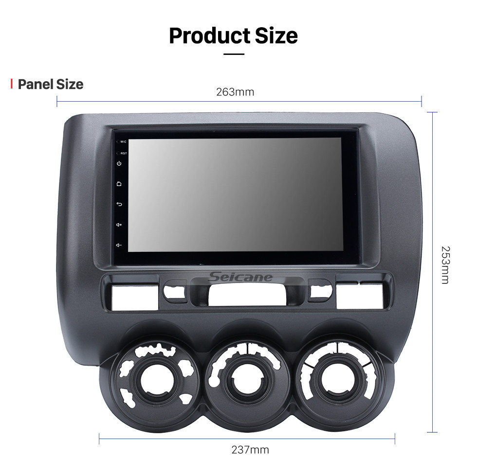 Seicane 2002-2008 HONDA Jazz (Manuel AC, RHD) Écran tactile HD de 7 pouces Système de navigation GPS stéréo Android 10.0 avec radio FM Musique Bluetooth Prise en charge de la liaison miroir WIFI TPMS Caméra de recul TV numérique USB