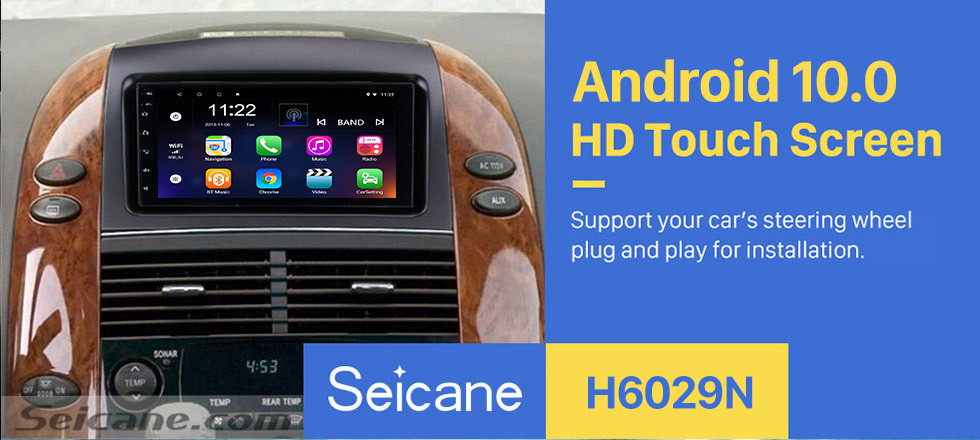 Seicane Android 10.0 7 Inch HD Touchscreen 2 Din Radio Head Unit For 2004-2010 Toyota Sienna GPS Navigation System Bluetooth Phone WIFI Support 1080P Video USB Steering Wheel Control Backup Camera Seicane Android 10.0 7 Inch HD Touchscreen 2 Din Radio Head Unit For 2004-2010 Toyota Sienna GPS Navigation System Bluetooth Phone WIFI Support 1080P Video USB Steering Wheel Control Backup Camera