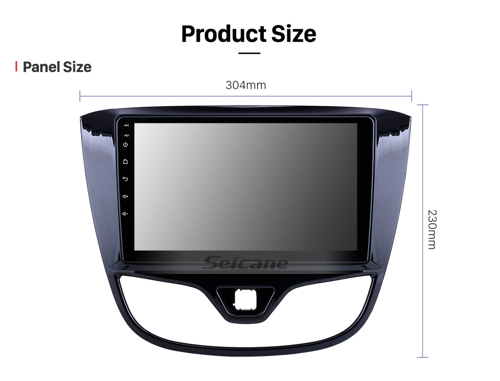 Seicane Android 10.0 de 9 pulgadas para el sistema de navegación GPS de radio Opel Karl / Vinfast 2017 con pantalla táctil HD USB Bluetooth compatible con DAB + Carplay