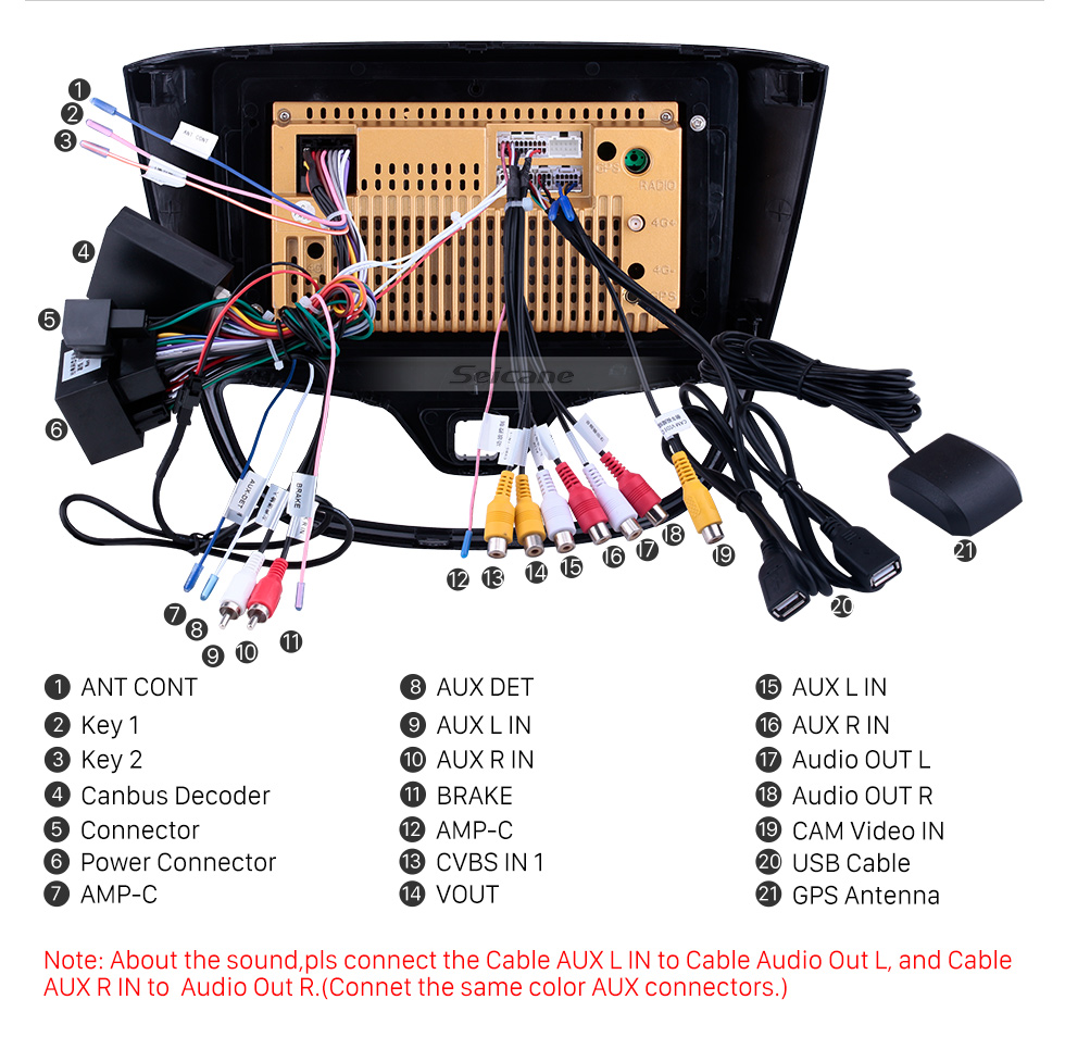 Seicane Android 10.0 de 9 pulgadas para el sistema de navegación GPS de radio Opel Karl / Vinfast 2017 con pantalla táctil HD USB Bluetooth compatible con DAB + Carplay