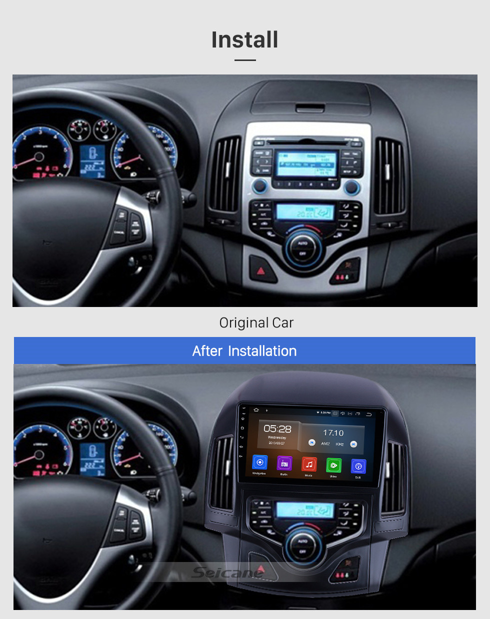 Seicane 9 дюймов Для 2008 2009 2010 2011 Hyundai i30 LHD Авто A / C Радио Android 9.0 GPS Навигационная система Bluetooth HD Сенсорный экран Поддержка Carplay OBD2 Seicane 9 дюймов Для 2008 2009 2010 2011 Hyundai i30 LHD Авто A / C Радио Android 9.0 GPS Навигационная система Bluetooth HD Сенсорный экран Поддержка Carplay OBD2