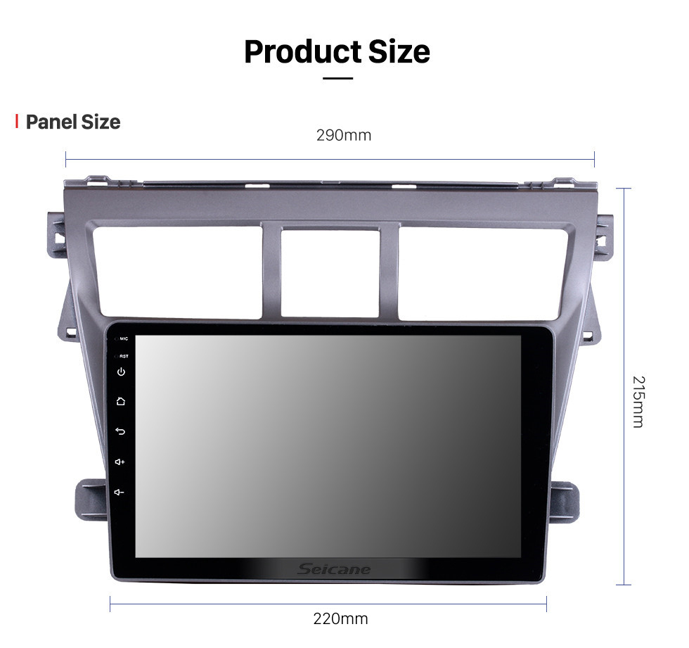 Seicane OEM 9-Zoll-HD-Touchscreen-GPS-Navigationssystem-Radio für 2007-2012 Toyota VIOS-Unterstützung TPM DVR WiFi-Fernbedienung Bluetooth