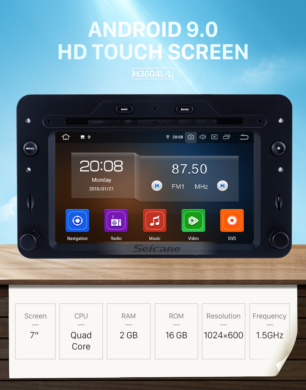 Seicane OEM 7 inch Android 9.0 for 2005 onwards Alfa Romeo 159 Radio Bluetooth HD Touchscreen GPS Navigation System Carplay support DVR 1080P Seicane OEM 7 inch Android 9.0 for 2005 onwards Alfa Romeo 159 Radio Bluetooth HD Touchscreen GPS Navigation System Carplay support DVR 1080P