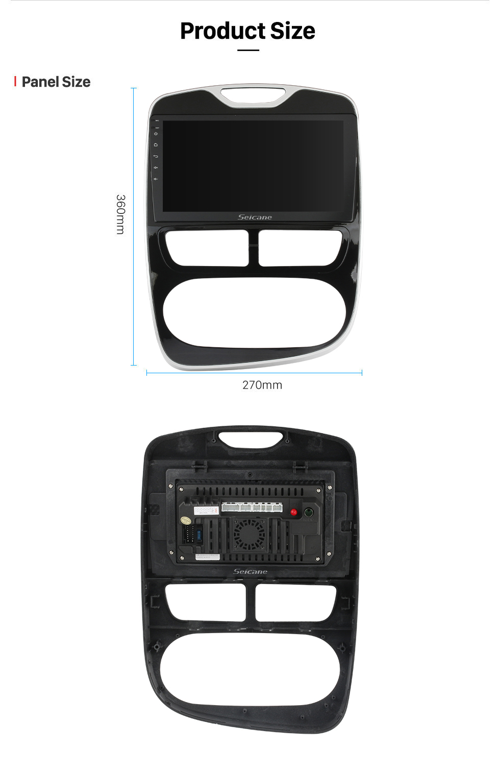 Seicane Pour 2017 Renault Clio Radio 9 pouces Android 10.0 HD Système de navigation GPS à écran tactile avec prise en charge Bluetooth Carplay OBD2