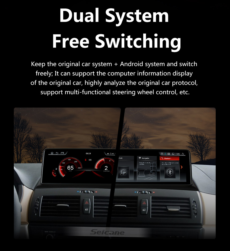 Seicane HD Touchscreen 10.25 Zoll für BMW X3 E83 (2004-2010) Radio Android 9.0 GPS Navigationssystem mit Bluetooth Unterstützung Carplay Seicane HD Touchscreen 10.25 Zoll für BMW X3 E83 (2004-2010) Radio Android 9.0 GPS Navigationssystem mit Bluetooth Unterstützung Carplay