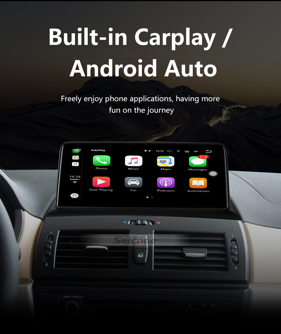 Seicane HD Touchscreen 10.25 Zoll für BMW X3 E83 (2004-2010) Radio Android 9.0 GPS Navigationssystem mit Bluetooth Unterstützung Carplay Seicane HD Touchscreen 10.25 Zoll für BMW X3 E83 (2004-2010) Radio Android 9.0 GPS Navigationssystem mit Bluetooth Unterstützung Carplay