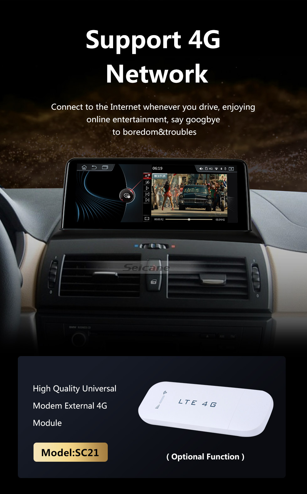 Seicane HD Touchscreen 10.25 Zoll für BMW X3 E83 (2004-2010) Radio Android 9.0 GPS Navigationssystem mit Bluetooth Unterstützung Carplay Seicane HD Touchscreen 10.25 Zoll für BMW X3 E83 (2004-2010) Radio Android 9.0 GPS Navigationssystem mit Bluetooth Unterstützung Carplay