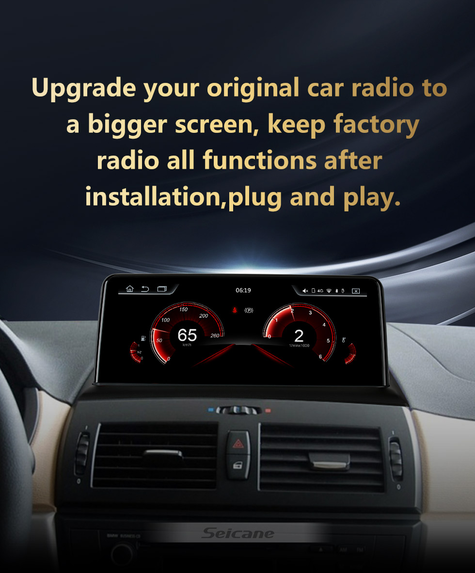 Seicane HD Touchscreen 10.25 Zoll für BMW X3 E83 (2004-2010) Radio Android 9.0 GPS Navigationssystem mit Bluetooth Unterstützung Carplay Seicane HD Touchscreen 10.25 Zoll für BMW X3 E83 (2004-2010) Radio Android 9.0 GPS Navigationssystem mit Bluetooth Unterstützung Carplay