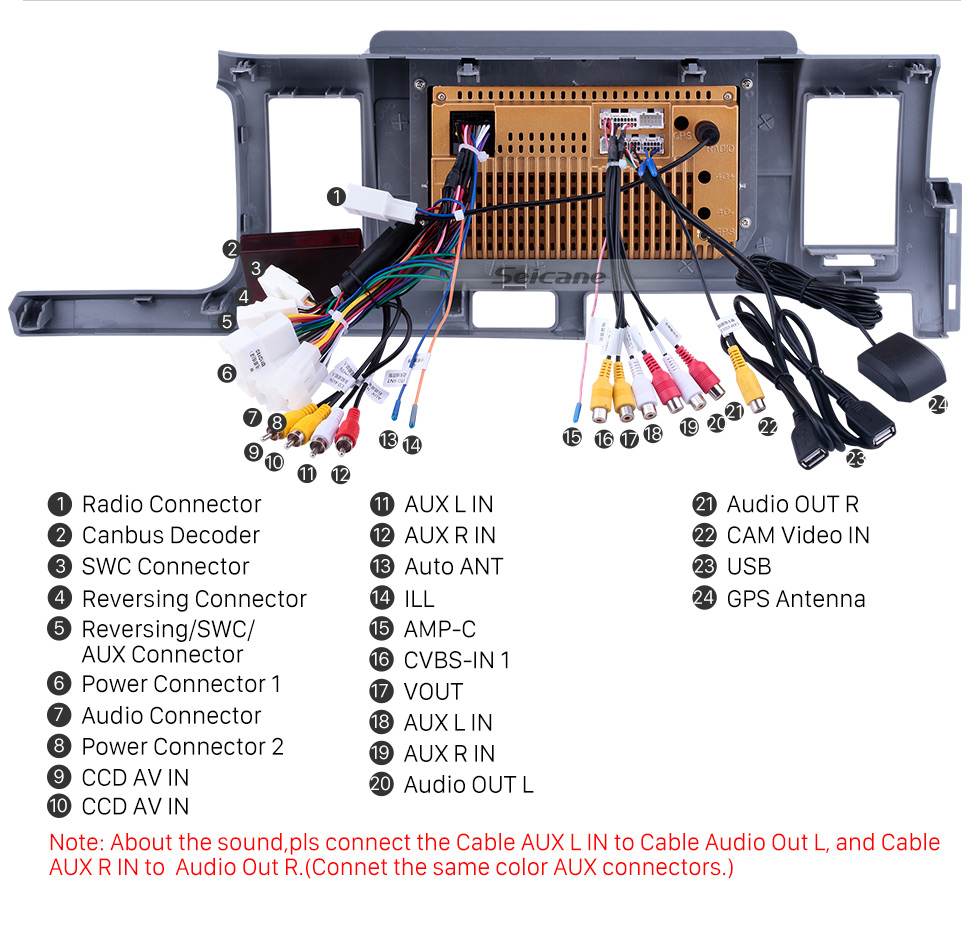 Seicane OEM 10.1 pulgadas Android 10.0 para 2010 2011 2012-2018 Toyota Hiace Radio RHD Bluetooth HD Pantalla táctil Sistema de navegación GPS compatible con Carplay