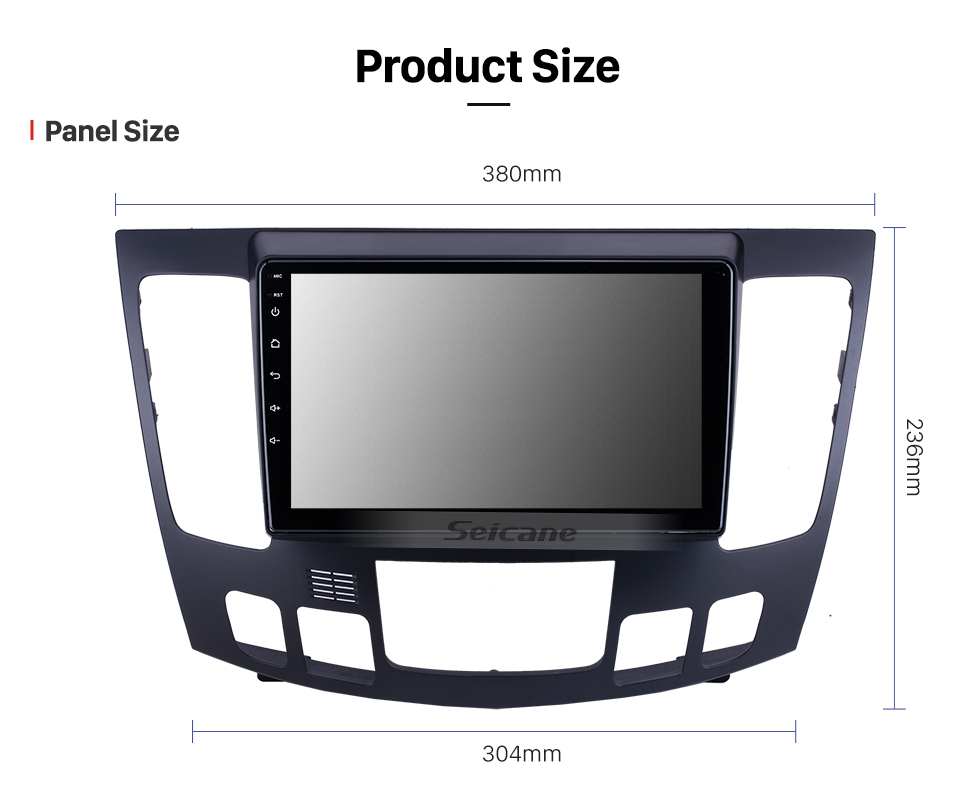 Seicane Para 2009 Hyundai Sonata Auto Rádio A / C 9 polegadas Android 10.0 HD Touchscreen Sistema de Navegação GPS com suporte Bluetooth Carplay OBD2