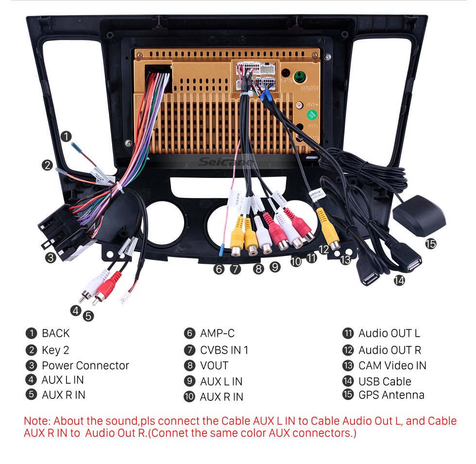 Seicane Android 10.0 9 pouces pour 2009 Hyundai Sonata Manuel A / C Radio HD Système de navigation GPS à écran tactile avec support Bluetooth Carplay Caméra arrière