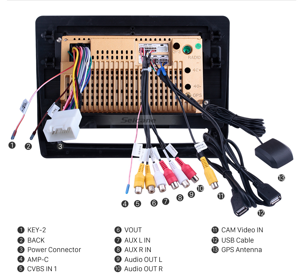 Seicane OEM 10.1 polegadas Android 10.0 para 2020 Mitsubishi ASX Rádio Bluetooth HD Touchscreen Sistema de Navegação GPS suporte Carplay TPMS