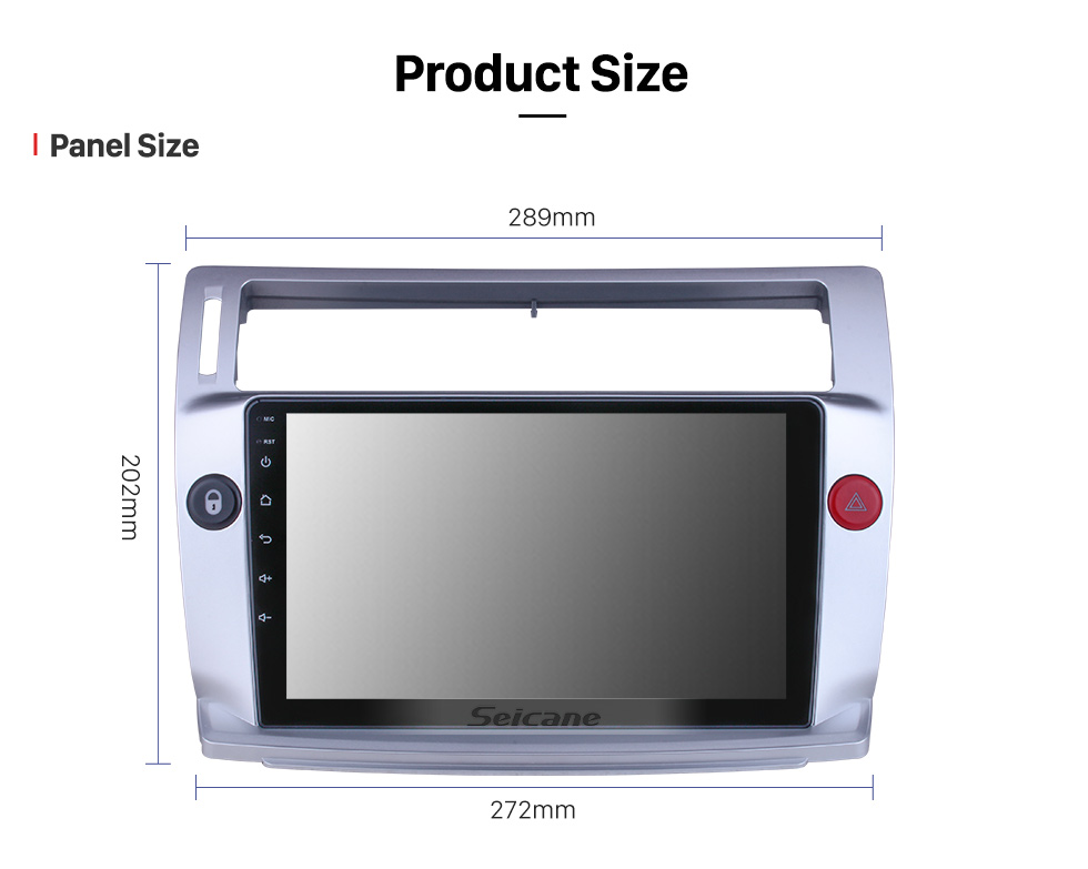 Seicane Pour 2009 Citroen Old C-Quatre Radio 9 pouces Android 10.0 HD Système de navigation GPS à écran tactile avec prise en charge Bluetooth Carplay