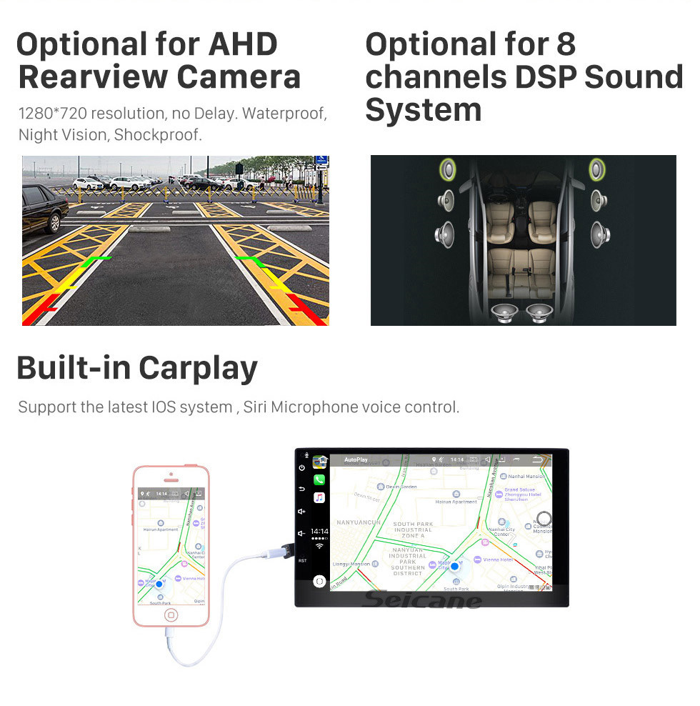 Seicane 10,1 дюймов для 2020 Mitsubishi ASX Radio Android 9.0 GPS навигационная система Bluetooth HD с сенсорным экраном Carplay поддержка OBD2 Seicane 10,1 дюймов для 2020 Mitsubishi ASX Radio Android 9.0 GPS навигационная система Bluetooth HD с сенсорным экраном Carplay поддержка OBD2